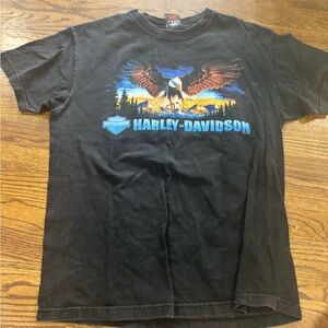 Vintage Harley Davidson 2004 T-Shirt Size Large Motorcycles Black Colorado